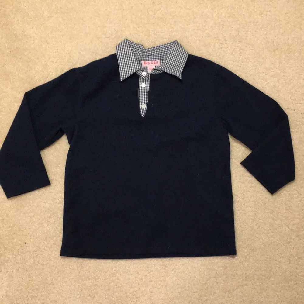 NWT navy and gingham pants and shirt outfit
